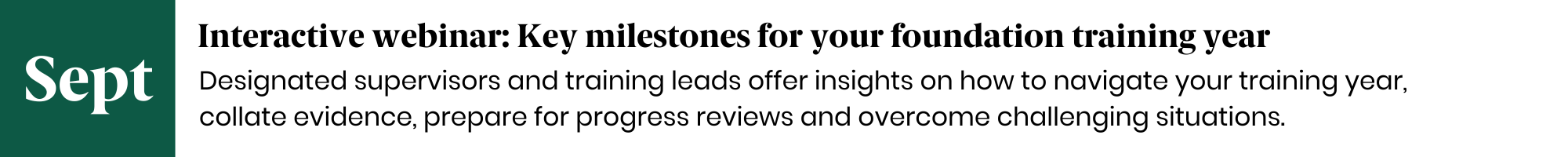 September in the Foundation programme